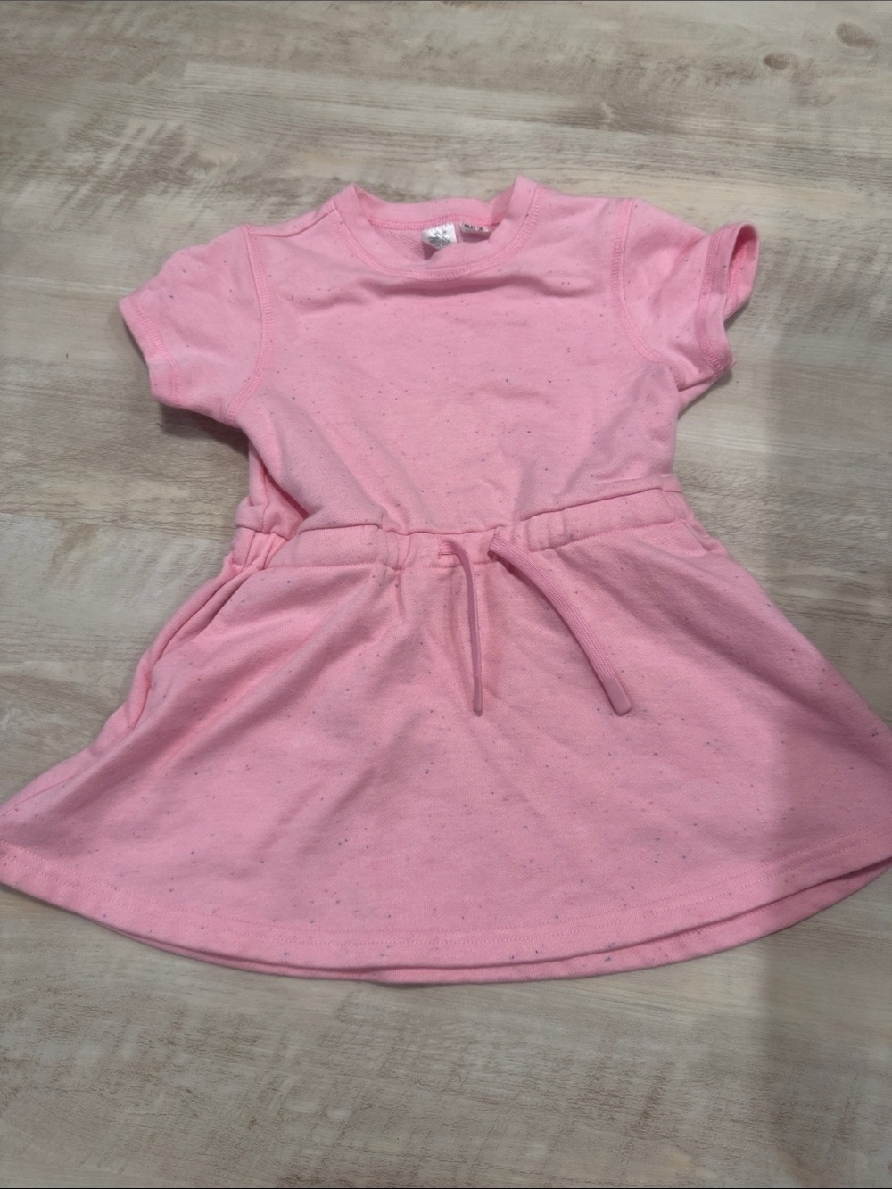 ZeroXposur Pink Short-Sleeve Drawstring Waist Knit Dress
